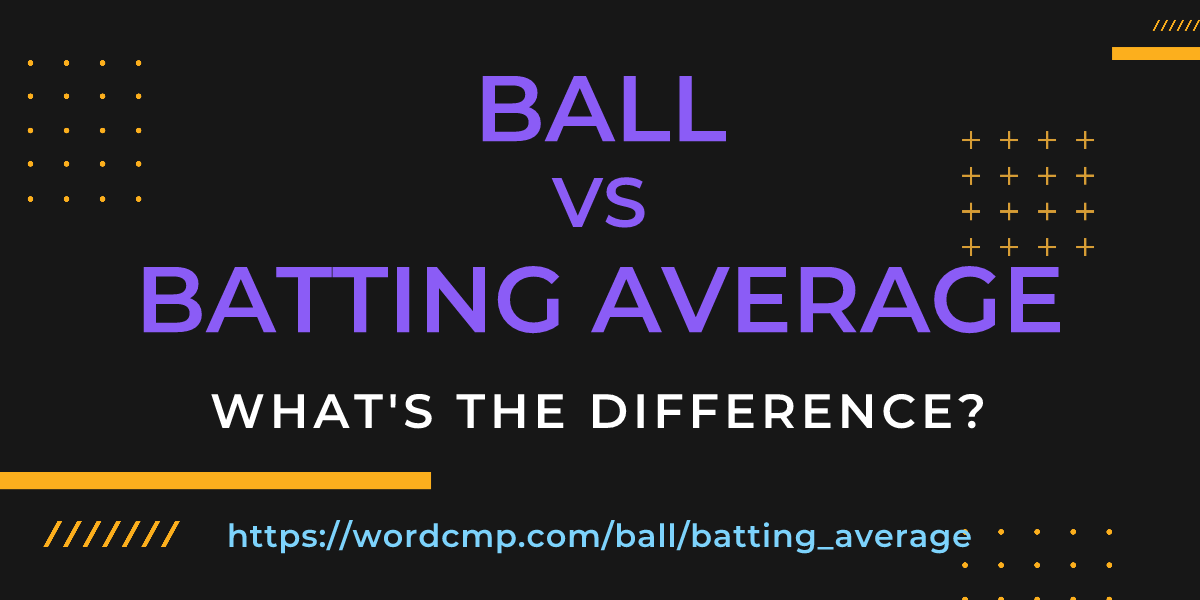 Difference between ball and batting average