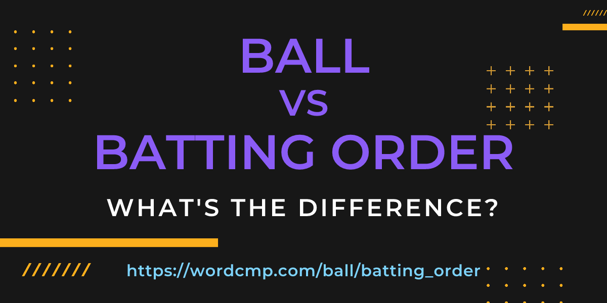 Difference between ball and batting order