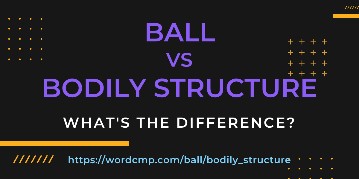 Difference between ball and bodily structure