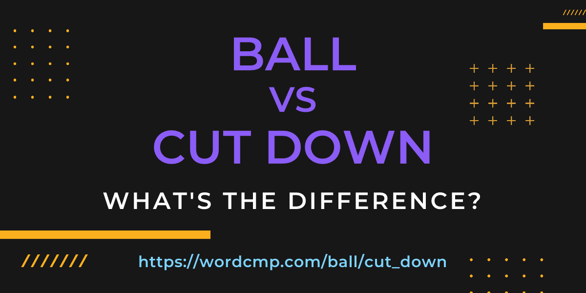 Difference between ball and cut down