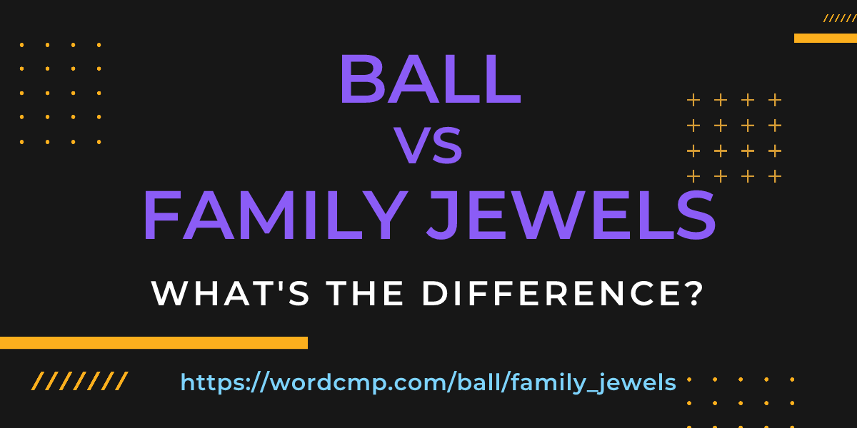 Difference between ball and family jewels