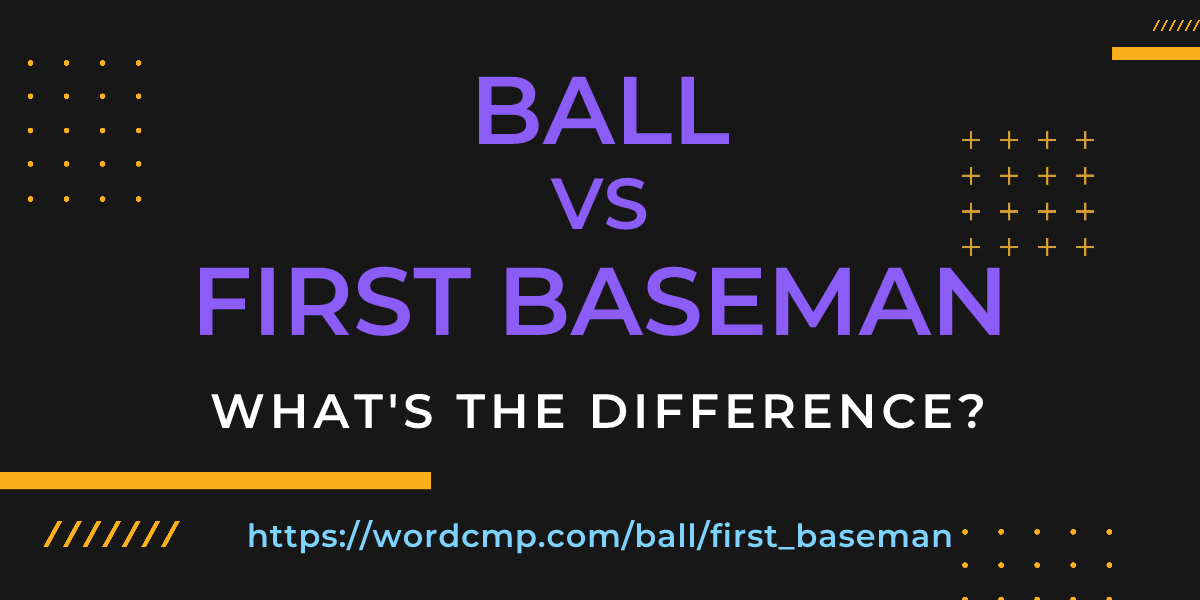 Difference between ball and first baseman