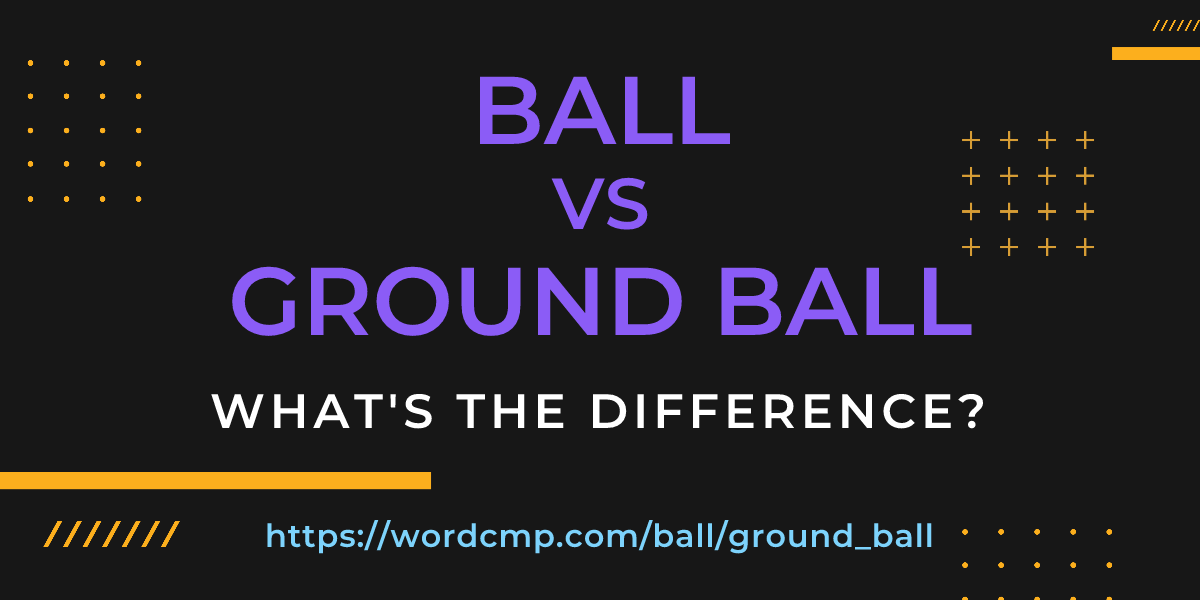 Difference between ball and ground ball