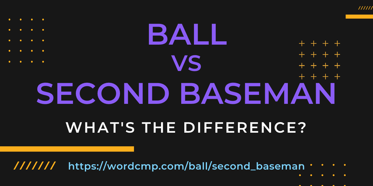 Difference between ball and second baseman