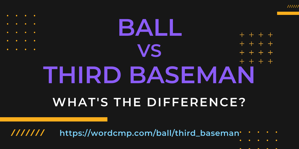 Difference between ball and third baseman