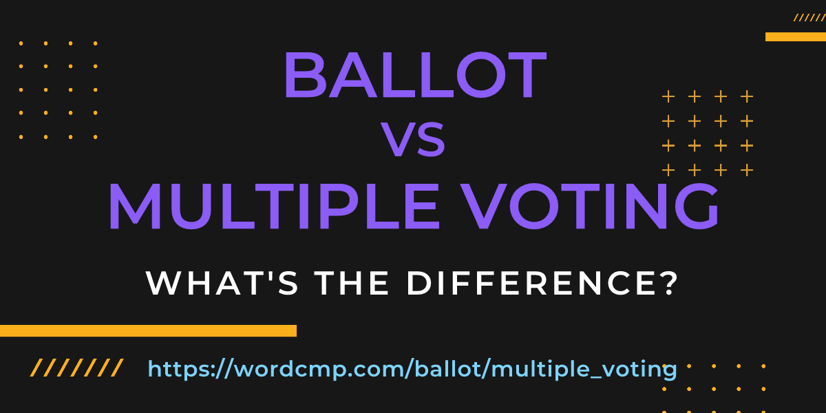 Difference between ballot and multiple voting