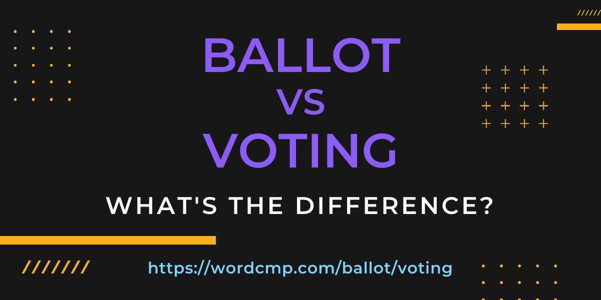 Difference between ballot and voting