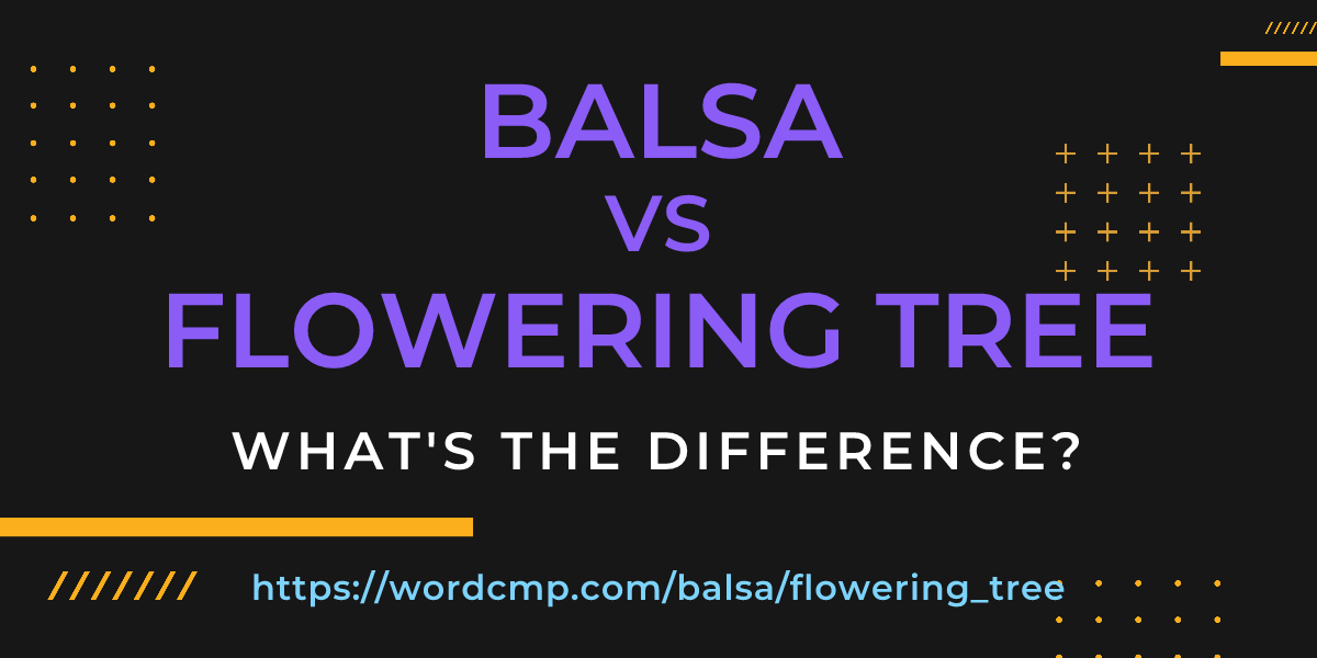 Difference between balsa and flowering tree