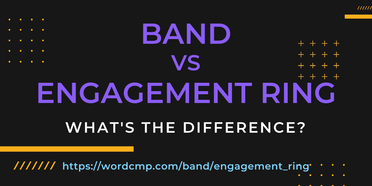 Difference between band and engagement ring