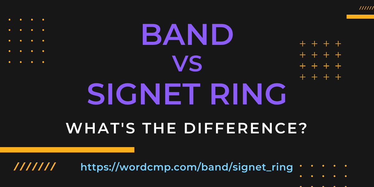 Difference between band and signet ring