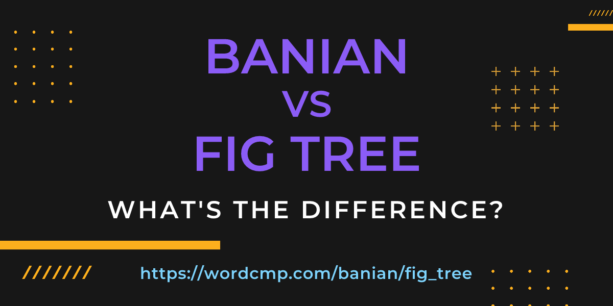 Difference between banian and fig tree