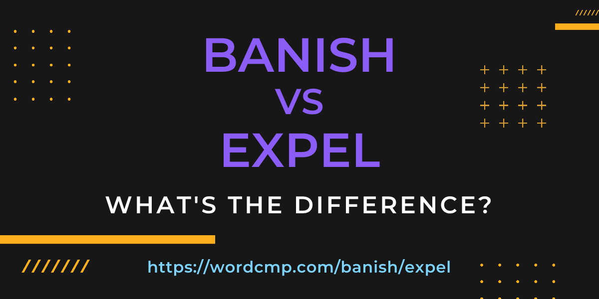 Difference between banish and expel