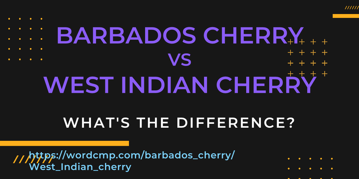 Difference between barbados cherry and West Indian cherry