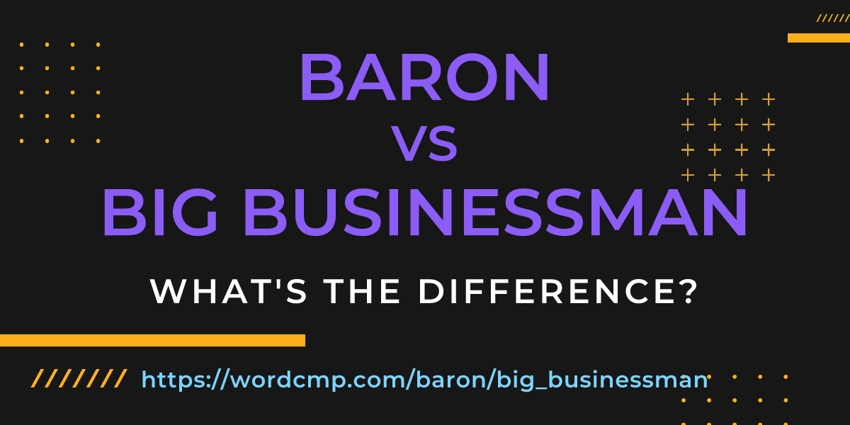 Difference between baron and big businessman