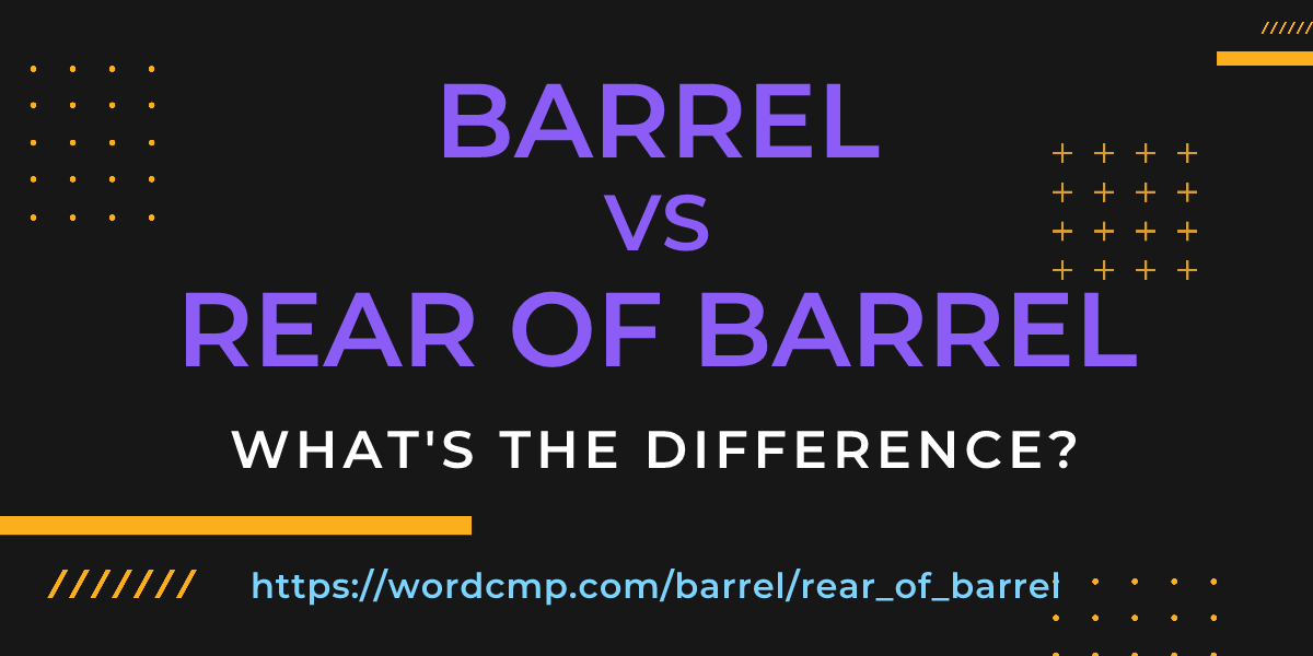 Difference between barrel and rear of barrel
