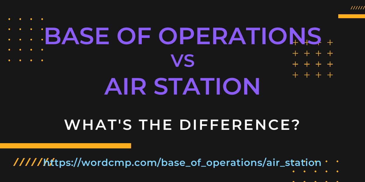 Difference between base of operations and air station