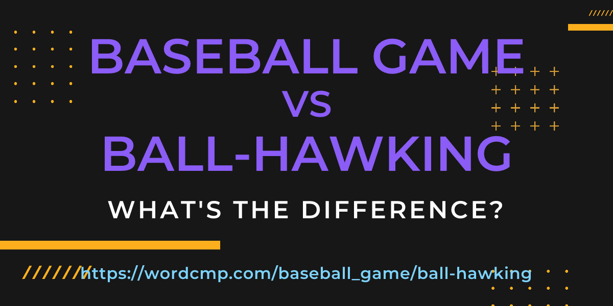 Difference between baseball game and ball-hawking