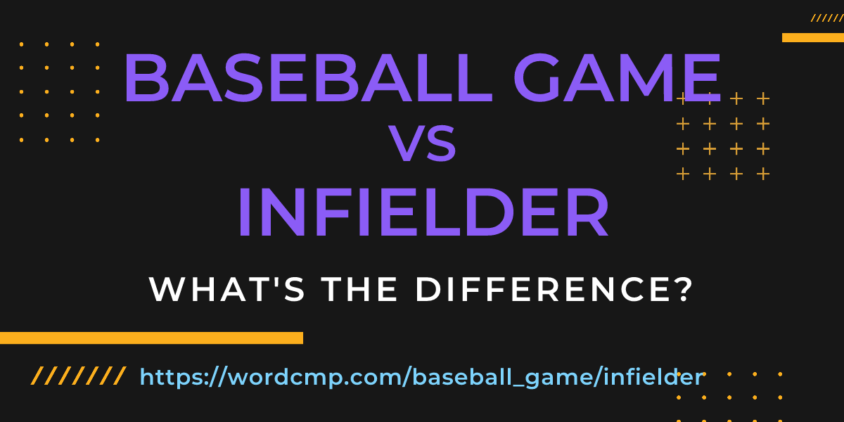 Difference between baseball game and infielder