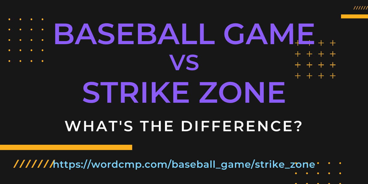 Difference between baseball game and strike zone