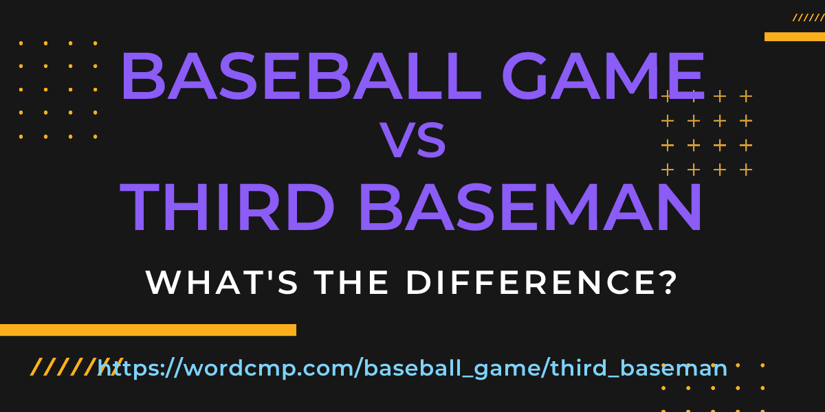Difference between baseball game and third baseman