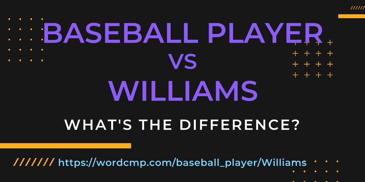 Difference between baseball player and Williams