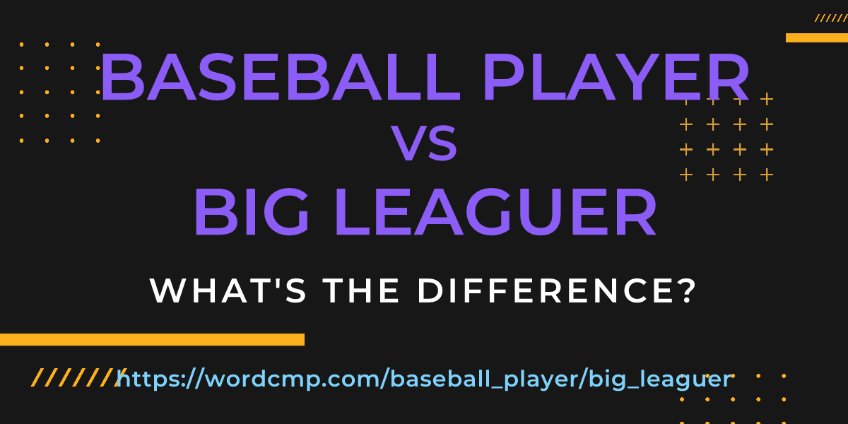 Difference between baseball player and big leaguer