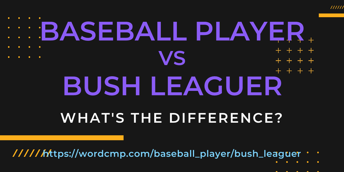 Difference between baseball player and bush leaguer