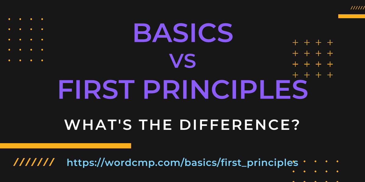 Difference between basics and first principles