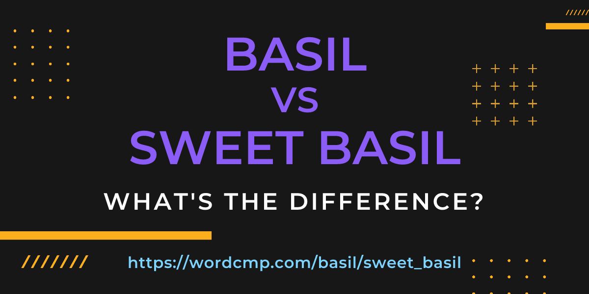Difference between basil and sweet basil