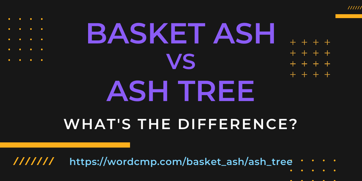 Difference between basket ash and ash tree