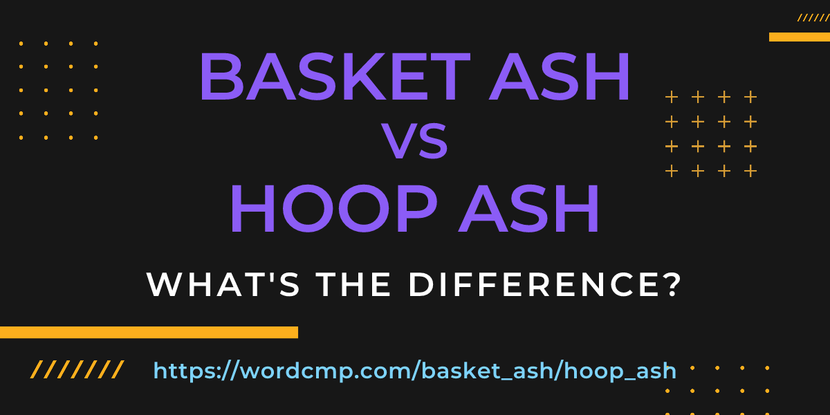 Difference between basket ash and hoop ash
