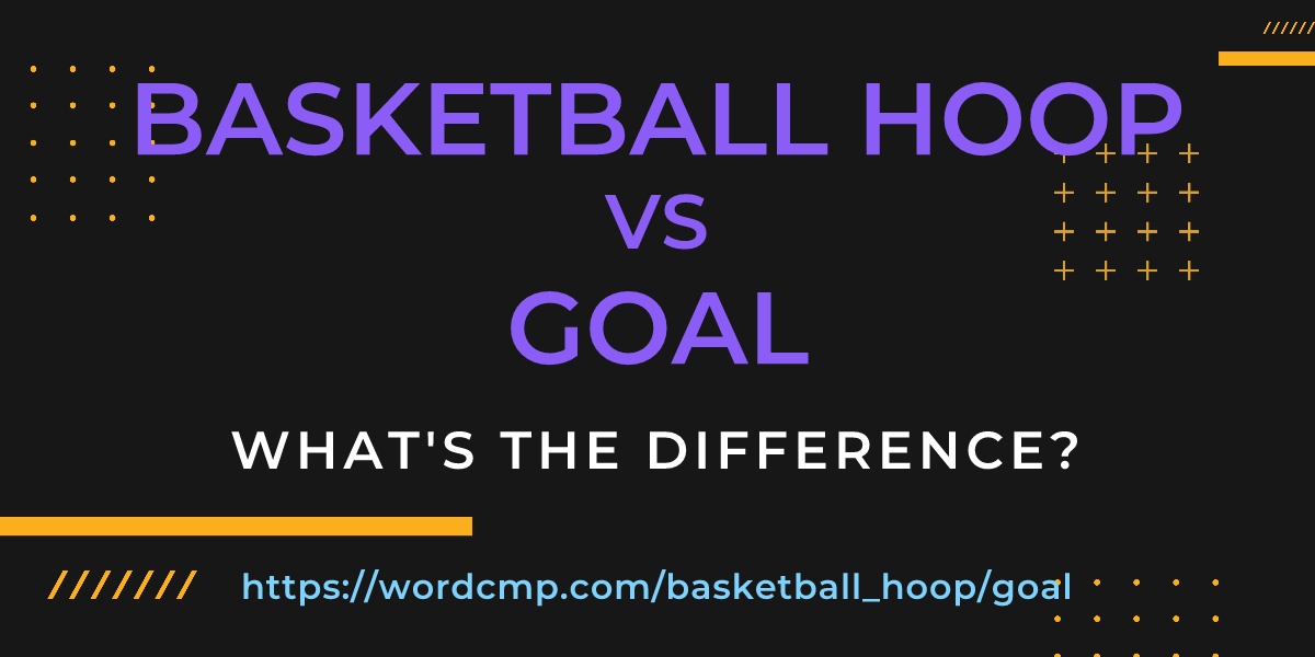 Difference between basketball hoop and goal