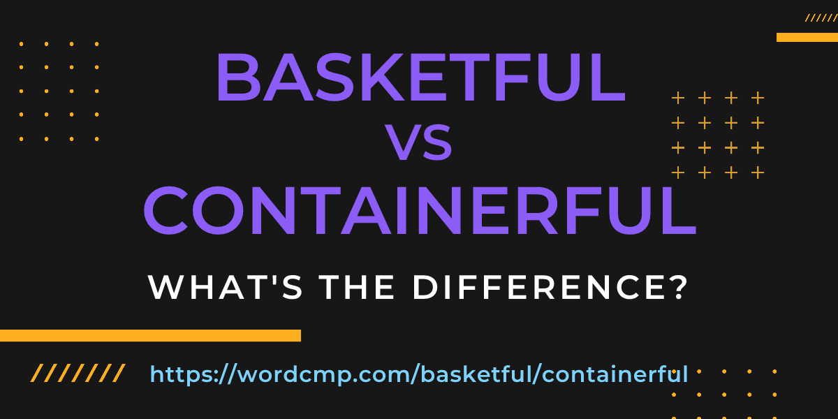Difference between basketful and containerful