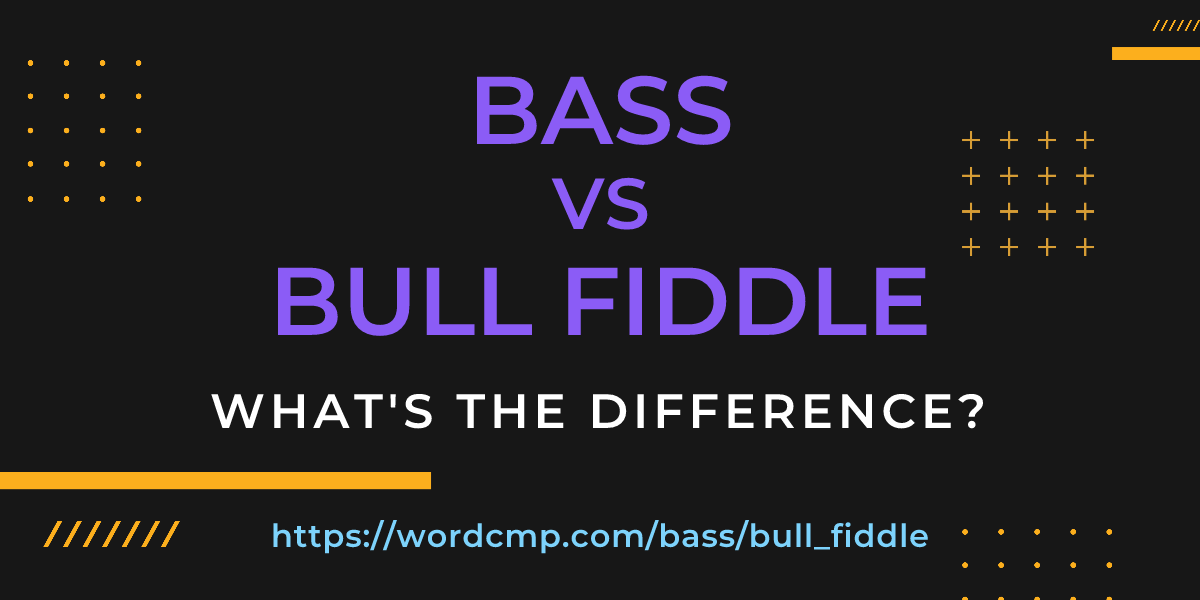 Difference between bass and bull fiddle