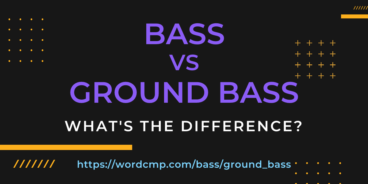 Difference between bass and ground bass