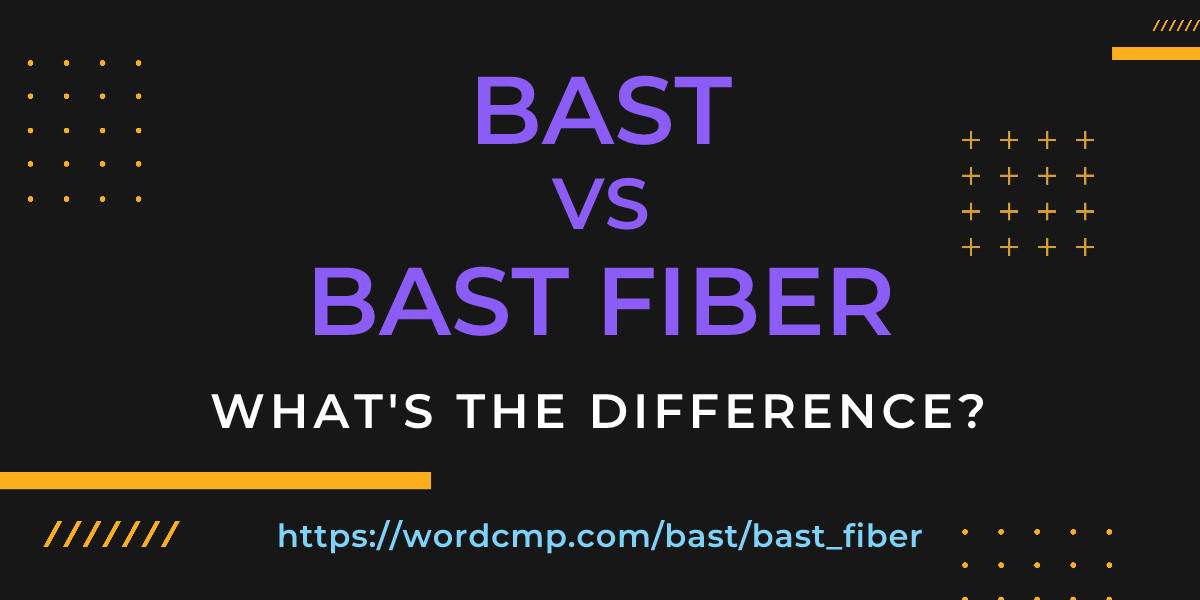 Difference between bast and bast fiber