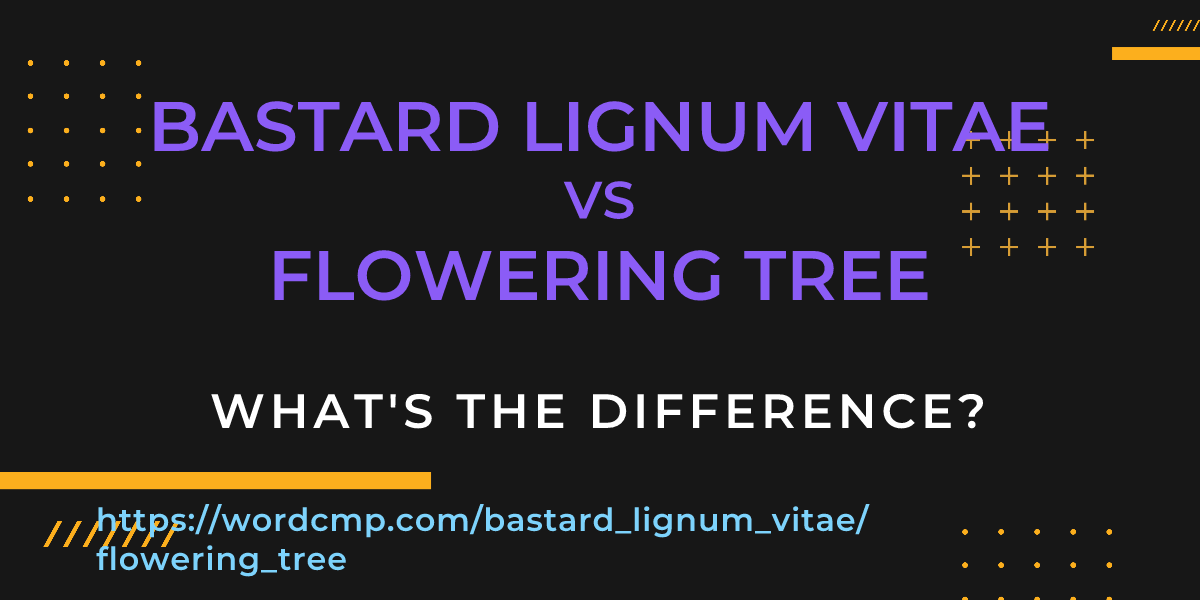 Difference between bastard lignum vitae and flowering tree