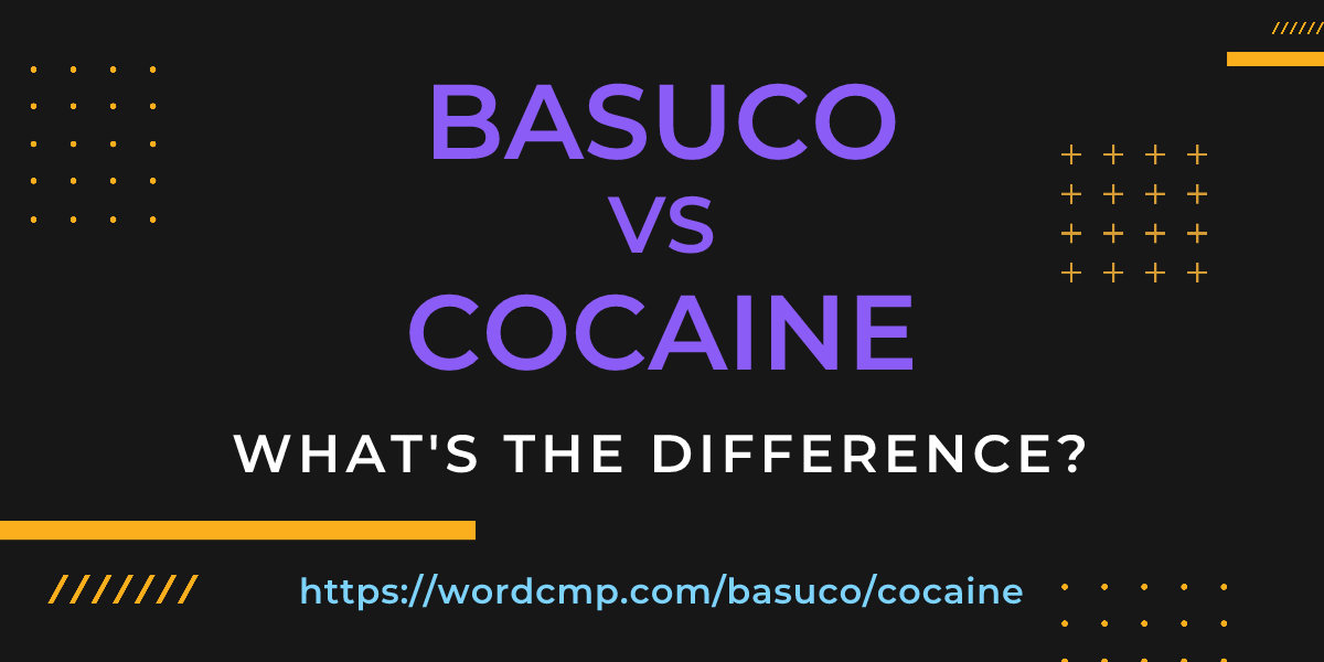 Difference between basuco and cocaine