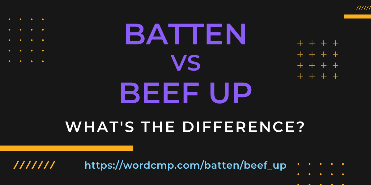 Difference between batten and beef up