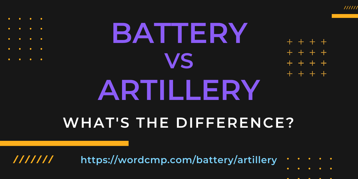 Difference between battery and artillery