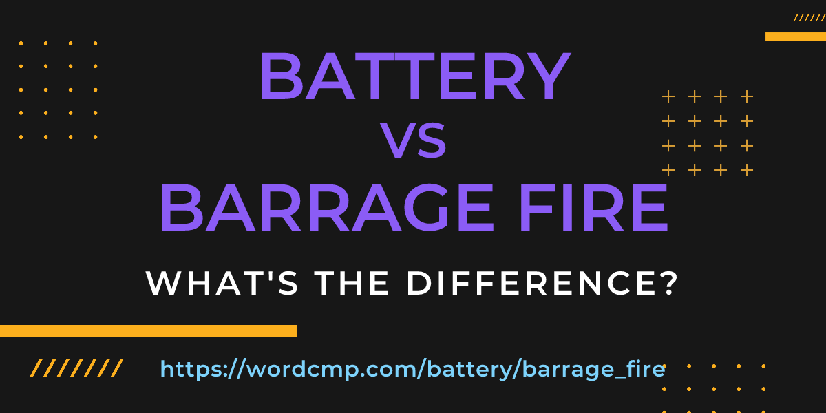Difference between battery and barrage fire
