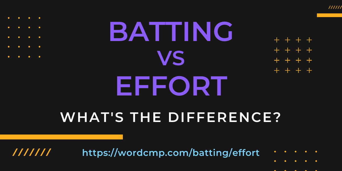 Difference between batting and effort