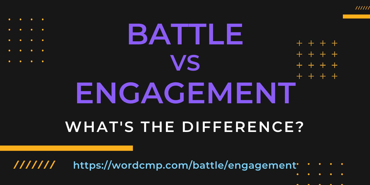 Difference between battle and engagement