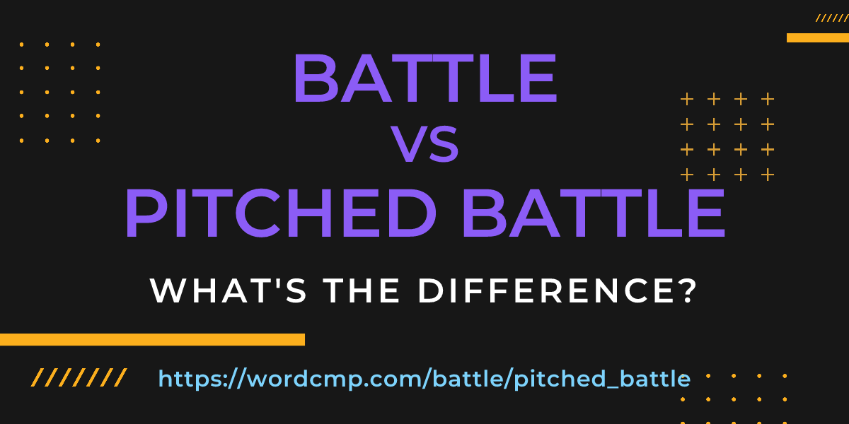 Difference between battle and pitched battle