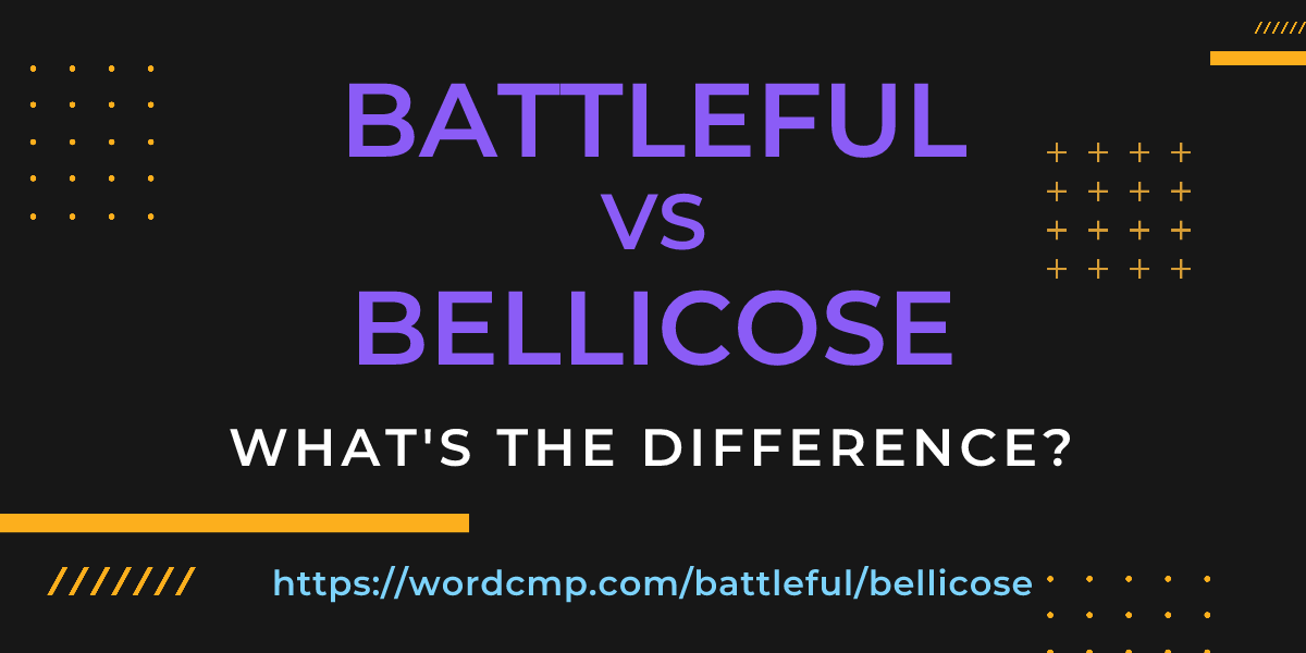 Difference between battleful and bellicose