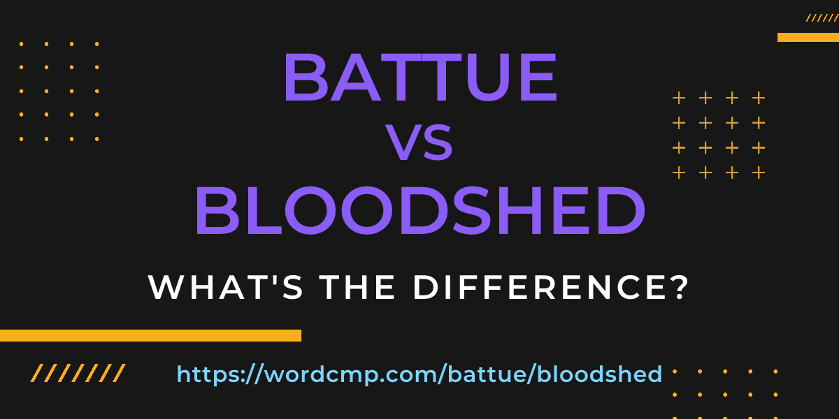 Difference between battue and bloodshed