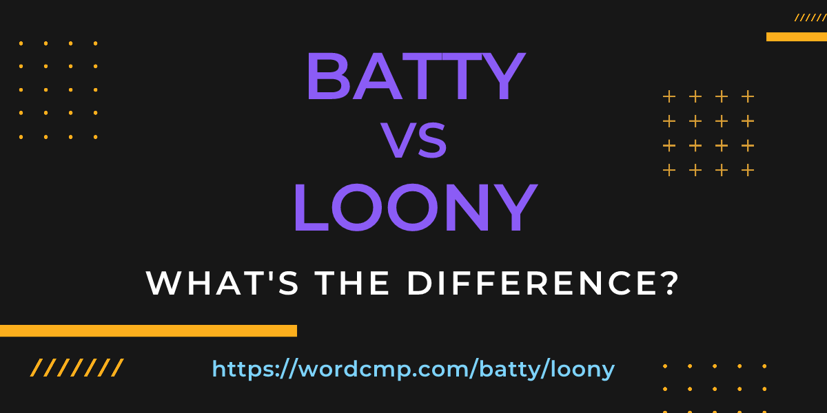 Difference between batty and loony