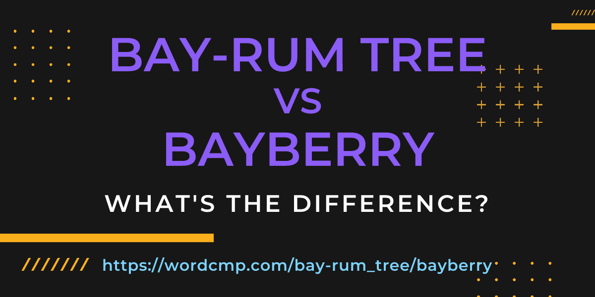 Difference between bay-rum tree and bayberry