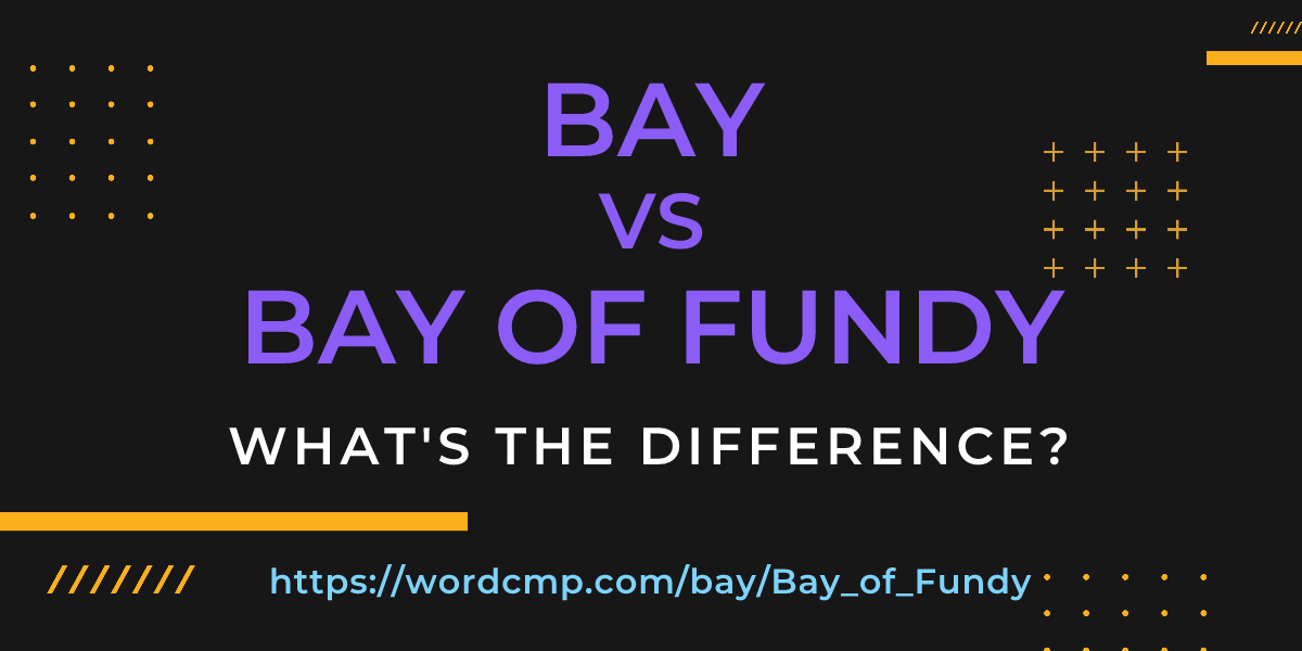Difference between bay and Bay of Fundy