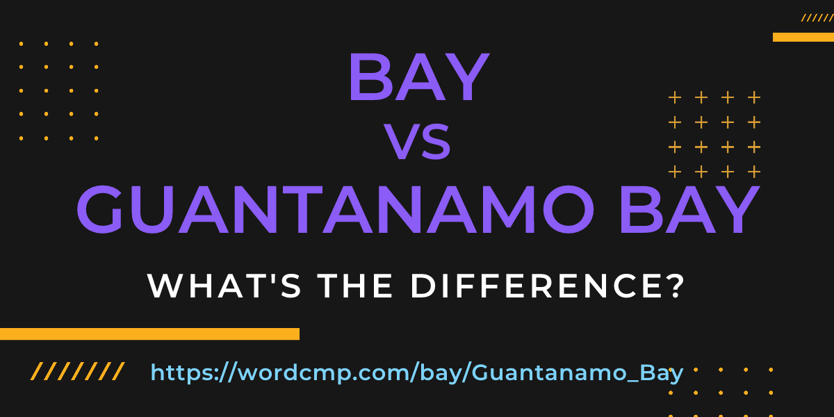 Difference between bay and Guantanamo Bay